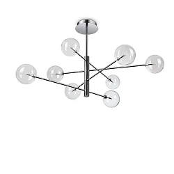 pendant luminaire EQUINOXE SP8 8 flames G4 IP20, chrome