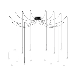 Pendel LUCCIOLA SP16 LED 16-flammer IP20, sort