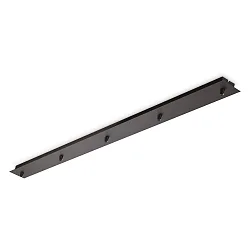 baldakin LINEAR STANDARD 5-fold, firkantet, sort mat