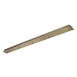 baldakin LINEAR STANDARD 5-fold, firkantet, messing, bruneret
