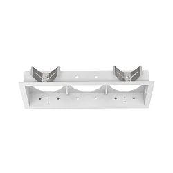 Installationshus BENTO 3-fold, firkantet, med ramme, hvid