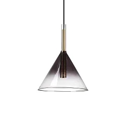 pendant luminaire EMPIRE conical G9 IP20, smoky colour dimmable