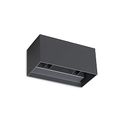 Udendørs wall luminaire ATOM UP/DOWN 20CM up / down, firkantet, justerbar IP54, antracit 