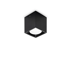 surface downlight NITRO D04 SQUARE square, rigid, with lens optics, on/off IP20, black matt dimmable