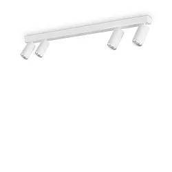 Loftlampe PROFILO 4-flammer GU10 IP20, hvid dæmpbar