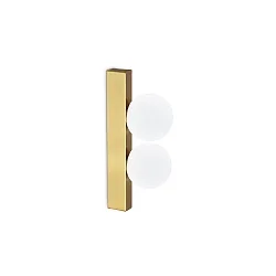 wall luminaire PING PONG IP20, brushed brass 