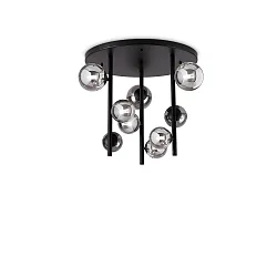 Loftlampe PERLAGE 9-flammer G9 IP20, sort 