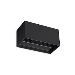 Udendørs wall luminaire ATOM UP/DOWN 20CM up / down, firkantet, justerbar IP54, sort 