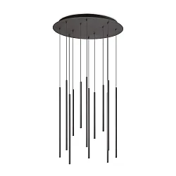Pendel FILO 12-flammer IP20, sort 