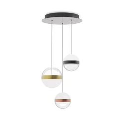 pendant luminaire GALAXY 3 flames IP20, white 