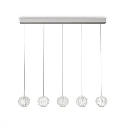pendant luminaire DIAMOND  5 flames IP20, chrome 