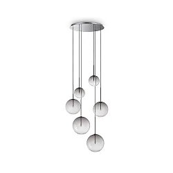 Pendel EQUINOXE 6-flammer G4 IP20, røgfarver 