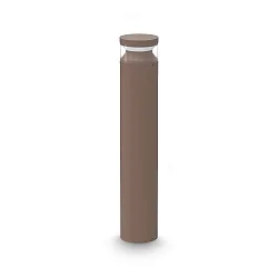 bollard light BOEING H070 cylindrical, switchable, with diffuser IP65, mat, coffee brown 