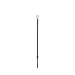 Jordspydslampe TWIGGY SPHERE H90 IP65, kaffebrun 