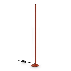 Standerlampe DORICA PT1 1-flamme, med ledningsdæmper, riflet IP20, orange dæmpbar