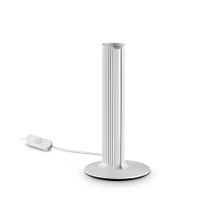 Bordlampe DORICA TL1 med afbryder, med touch-dæmper, riflet IP20, hvid mat dæmpbar