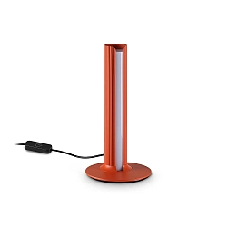 Bordlampe DORICA TL1 med afbryder, med touch-dæmper, riflet IP20, orange dæmpbar