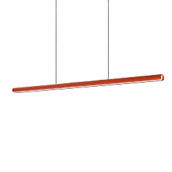 pendant luminaire DORICA SP1 D46 / B1400 down, 1 flame, long, DALI controllable, fluted IP20, orange dimmable