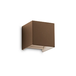 Udendørs wall luminaire ATOM UP/DOWN 10CM up / down, Kubusform, justerbar IP54, kaffebrun 