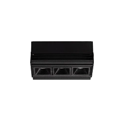 Indbygget downlight LIKA FI TRIMLESS D10 3-flammer, skylle, on/off, UGR < 16 IP20, blank, sort 