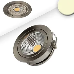 Indbygningslampe IP40, nikkel børstet  6,5W 400lm 2700K 60° 60° CRI 80-89