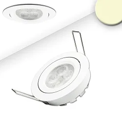 Indbygningslampe IP40, hvid dæmpbar 8,2W 700lm 2700K 72° 72° CRI 80-89