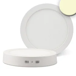LED ceiling luminaire, IP20, round, Ø 22cm, incl. transformer, 18W 3000K 1250lm 120°, white / diffuse