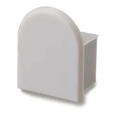 Accessory for SURF12 RAIL with COVER5, endcap round, PVC, grey-white, EC19, ohne cable opening