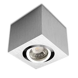 Loftlampe svingbar IP20, aluminium børstet dæmpbar