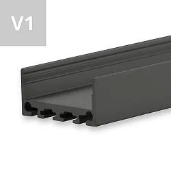 monteringsprofil SURF24 FLAT V1, sort