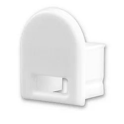 Accessory for profile SURF12 BORDERLESS with COVER5 - endcap (1 pc.), PVC, EC14W, white, with cable opening