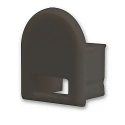 Accessory for profile SURF12 BORDERLESS with COVER5 - endcap (1 pc.), PVC, EC14B, black, with cable opening