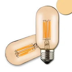 Dekorativ glødelampe VINTAGE LINE T45 TUBE klar E27 8W 600lm 2200K 360° CRI 80-89 dæmpbar