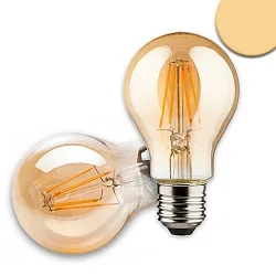 Glødepære standard VINTAGE LINE A60 dæmpbar klar E27 8W 500lm 2200K 360° CRI 80-89 dæmpbar