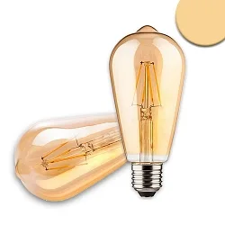 Lyskilde Edison pæreformet VINTAGE LINE ST64 dæmpbar klar E27 8W 550lm 2200K 360° CRI 80-89 dæmpbar