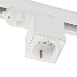 3-phase socket adapter with safety plug, max. 6A, incl. childlock ( CLASSIC + S1), white