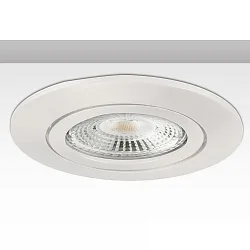 recessed mounting frame round for GU10 / MR16 Spots, IP20, swivelling, excl. socket, excl. lamps, aluminium, white