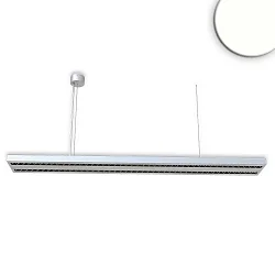 Pendellampe Raster Up+Down up / down, til VDU-arbejdsstation IP40, sort mat, sølvgrå dæmpbar