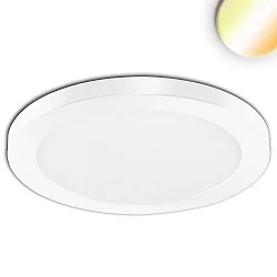 LED ceiling luminaire Slim Flex, IP44, 24W, ColorSwitch 3000|3500|4000K 2040lm 120°, variable opening, white