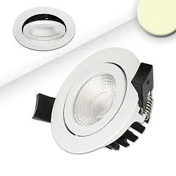 Recessed outdoor LED spot CRI >90, IP65, 8cm, 8W 3000K 650lm 60°, swivelling, dimmable, white