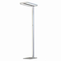 Standerlampe Office Pro up / down, sølv dæmpbar