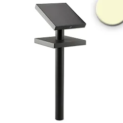 Standerlampe med lysstyrkesensor IP54, sort 