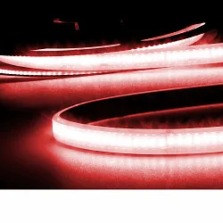 Fuldt silikoniseret LED-strip CRI9R LINEAR 48V-FLEXBAND 2-polet hvid
