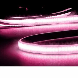 Fuldt silikoniseret LED-strip CRI9P LINEAR 48V-FLEXBAND 2-polet hvid
