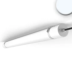 Linear LED luminaire HP IP69K, 120cm, ammonia resistant, shockproof, wired for passthrough, 35W 5000K 4000lm 180°