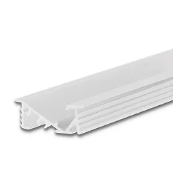 LED recessed profile FURNIT6 D for furniture mounting, 42° tilted, aluminium, 200cm