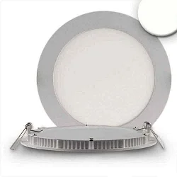 Downlight flad, dæmpbar IP42, sølv dæmpbar