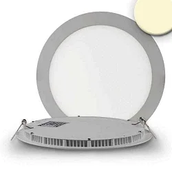 Downlight flad, dæmpbar IP42, sølv dæmpbar