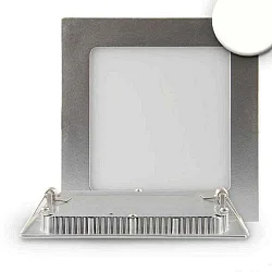 Downlight flad, dæmpbar IP42, sølv dæmpbar