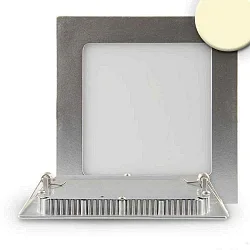 Downlight flad, dæmpbar IP42, sølv dæmpbar